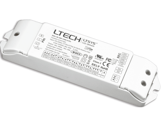 LED Dali driver LTECH - constant current - DALl-36-200-1200-U1P2