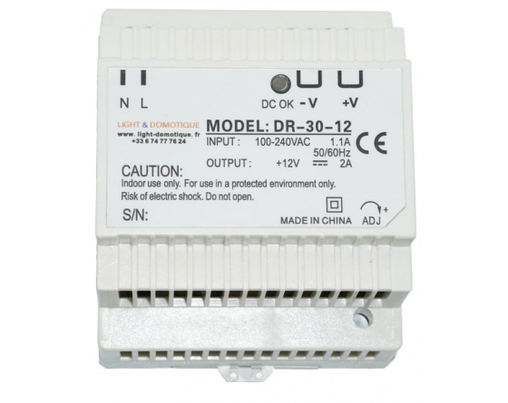 FUENTE DE CARRIL DIN 30W 12Vdc 2A 2SU