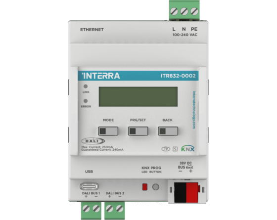 Interra 2 channels KNX-DALI Gateway ITR832-0002
