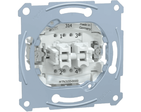 Schneider - D-Life - 2-gang push-button - MTN3155-0000