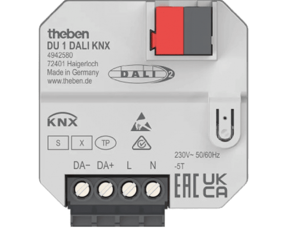 Theben - Flush-mounted 1-way DALI actuator- 4942580 - DU 1 DALI KNX
