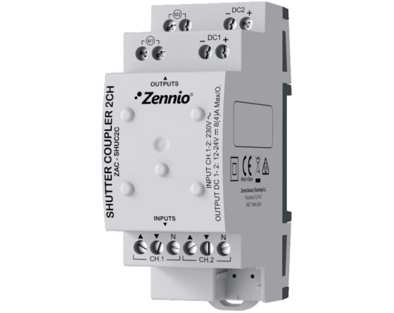 Zennio Shutter Coupler 2CH - ZAC-SHUC2C