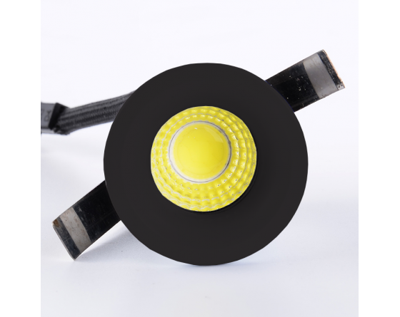 Mini spot LED encastrable 3W (Eq. 24W) 4200K chrome Diam.40mm Haut