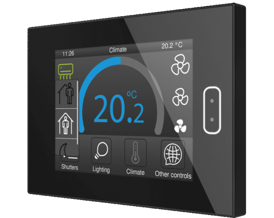 Zennio Z40 Capacitive touch panel with a 4.1” display ZVIZ40