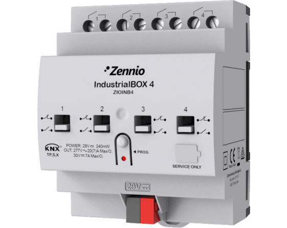 Zennio-IndustrialBOX 4- KNX actuator 4 outputs 20 A - ZIOINB4