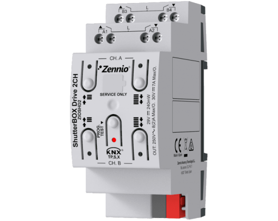 Zennio ShutterBOX Drive 2CH- 2-Channel Shutter Actuator - ZIOSHD2