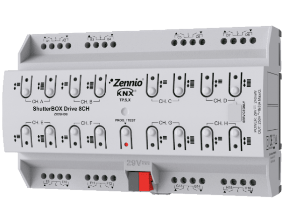Zennio ShutterBOX Drive 8CH- 8-Channel Shutter Actuator - ZIOSHD8
