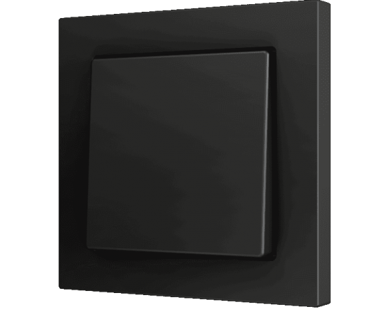 Zennio 1 key tilt cover Soft push button Anthracite black - ZS55CSOFT11A - ZS55CSOFT12A