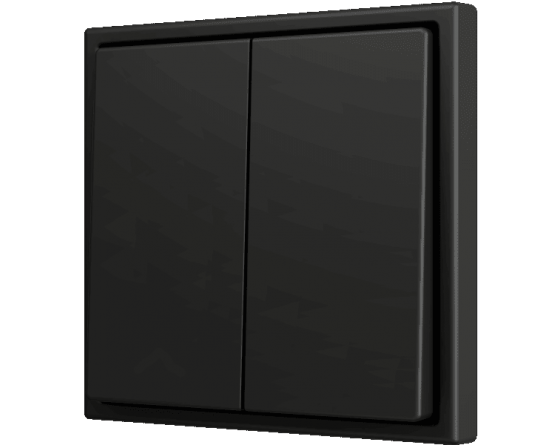 Zennio 2 keys tilt cover Soft push button Anthracite black - ZS70CSOFT22A - ZS70CSOFT24A