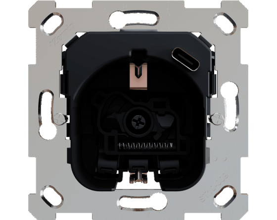 Zennio ZS70 and ZS55 - Schuko Socket with USB C - ZSIF1US