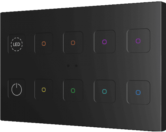 Zennio Tecla RGB XL 4/6/8/10 keys - ZVITRXL10