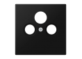 Centre plate for SAT-TV-FM socket