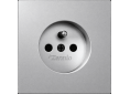 Zennio ZS70.French socket cover 70 x 70 mm – ZS70CFSS silver