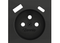 Zennio ZS55.French socket cover with USB C + A 55 x 55 mm – ZS55CF2USA - Anthracite black