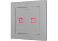 Zennio Tecla RGB 55  2 button silver - ZVITR55x2S
