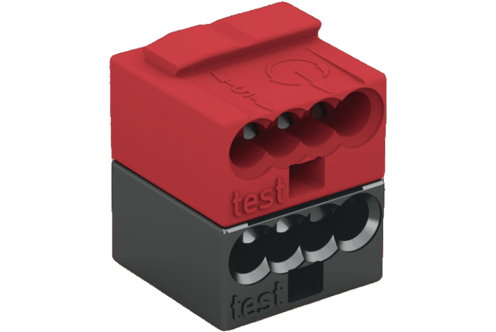 Wago 243-211 dark gray/red Connector KNX 4 holes