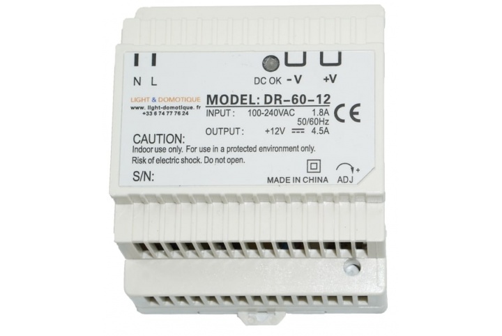 L&D Din Rail 12V DC 4.5A Power supply DR-60-12