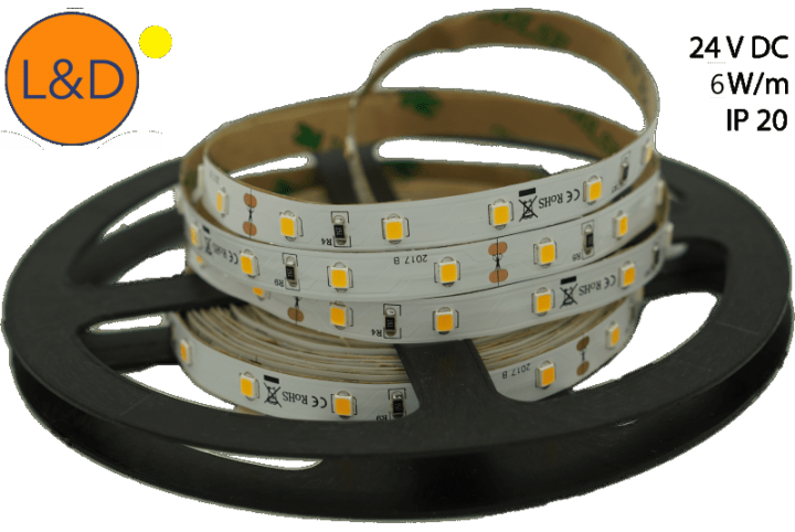 IP20 6W/m Warm white LED strip