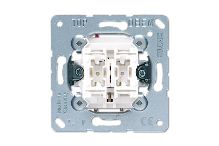 JUNG Double Push Button Mechanism with 2 Closing Contacts 230V 531-2USI