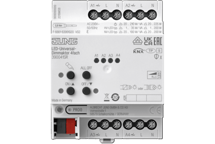 JUNG KNX light-dimmer 4 outputs 390041SR