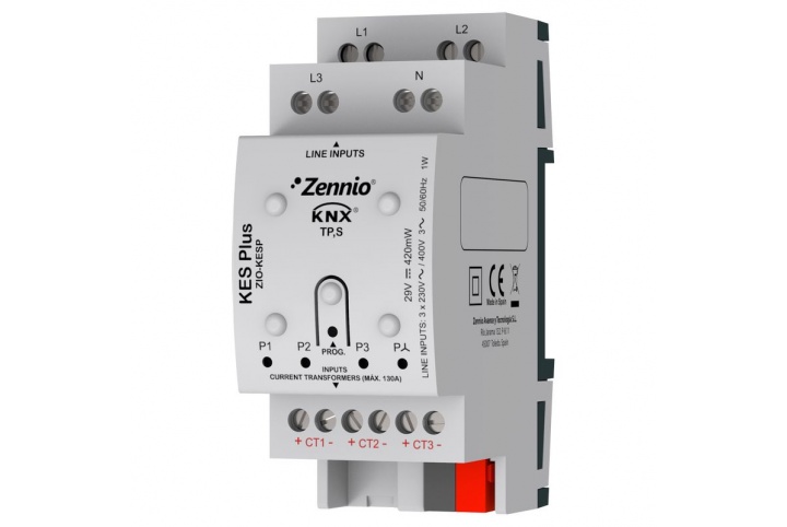 Zennio KES Plus Compteur d'énergie électrique KNX ZIO-KESP