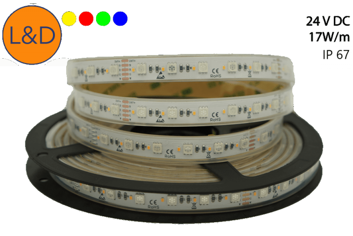 IP67 17W/m RGBWW LED strip