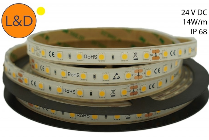 IP68 14W/m Warm white LED strip