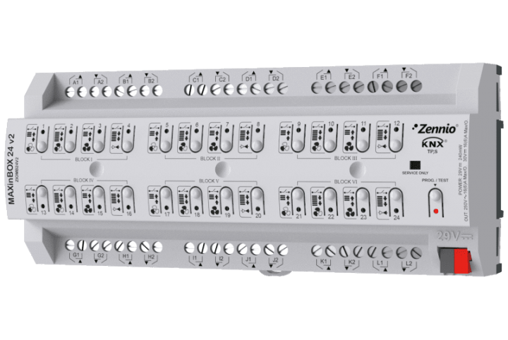 Zennio MAXinBOX 24 v2 -24 outputs KNX actuator ZIOMB24V2