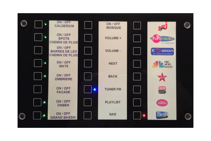 JUNG Glass Panel with 24 push-button sensor-IP54-KNX with status LED-MBT2424SW