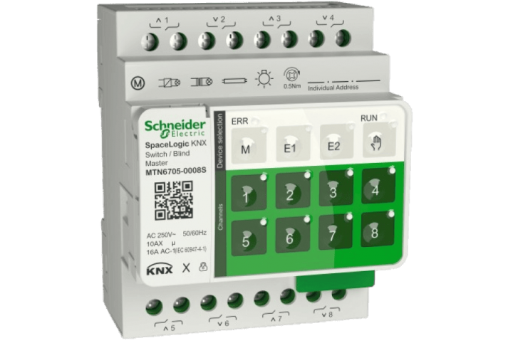 Schneider KNX - switch-blinds actuator 8-outputs -master-Secure- MTN6705-0008S