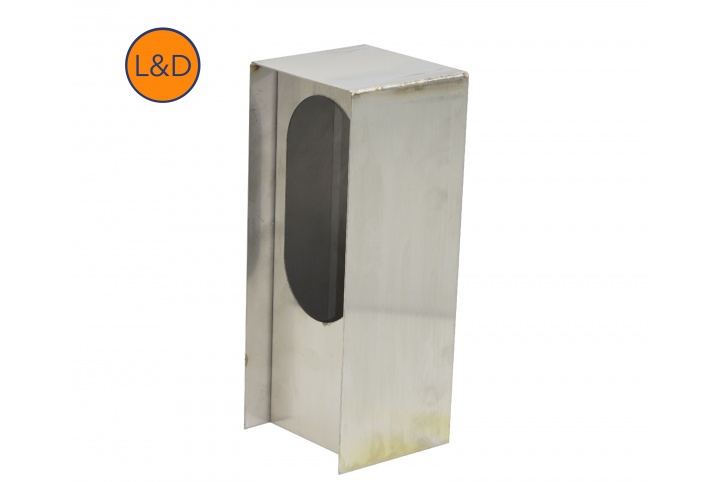 2-gangs brushed stainless steel post