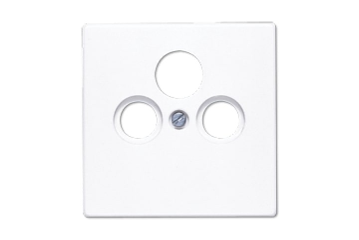 Centre plate for SAT-TV-FM socket