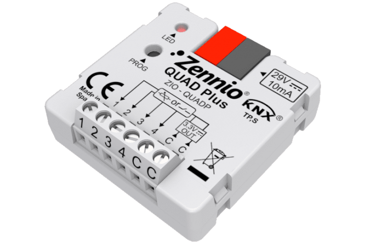 Zennio Quad Plus - Input module with 4 analog-digital inputs - ZIO-QUADP