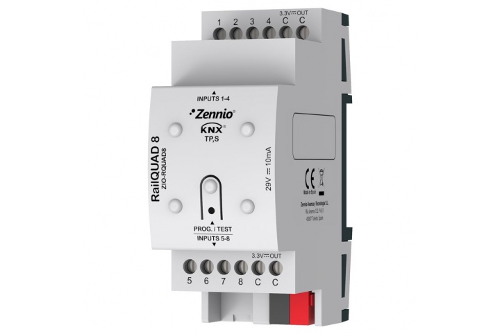 Zennio RailQUAD 8 8 Input module-ZIO-RQUAD8