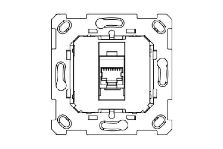 Zennio ZS55 - mechanism single RJ45 Socket  - 8300009-8300047