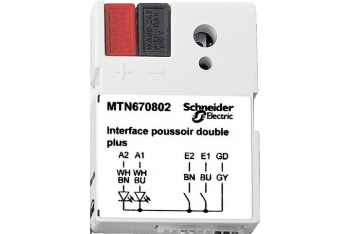 Schneider-Push-button interface, 2-gang plus -MTN670802