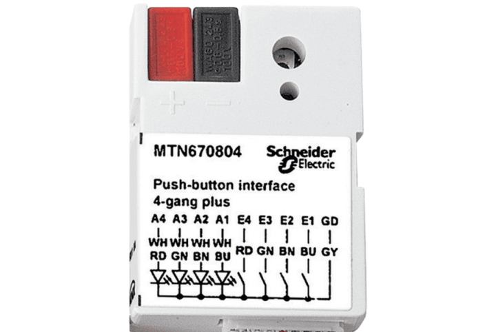 Schneider-Push-button interface, 4-gang plus -MTN670804