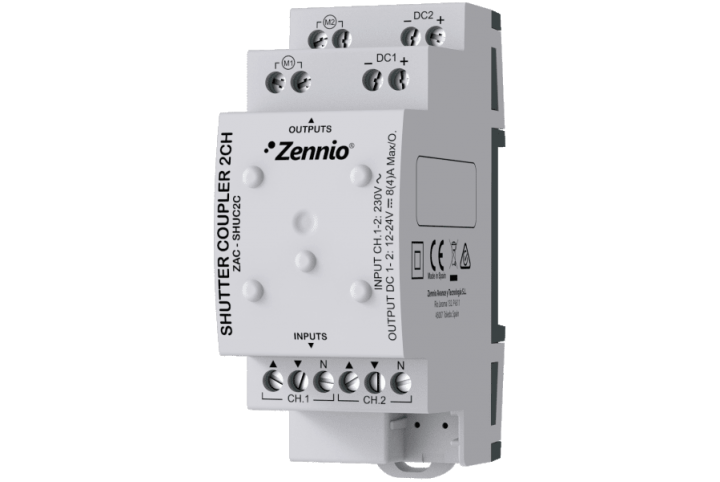 Zennio Shutter Coupler 2CH - ZAC-SHUC2C