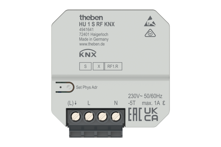 Theben - 1-way heating actuator - 4941641 - HU 1 S RF KNX