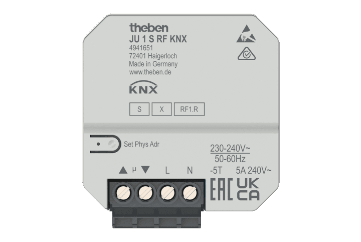 Theben - Flush-mounted 1-way blind actuator - 4941651 - JU 1 S RF KNX