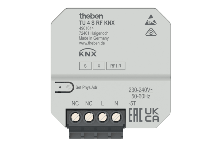 Theben - flush-mounted wireless inputs - 4961614 - TU 4 S RF KNX