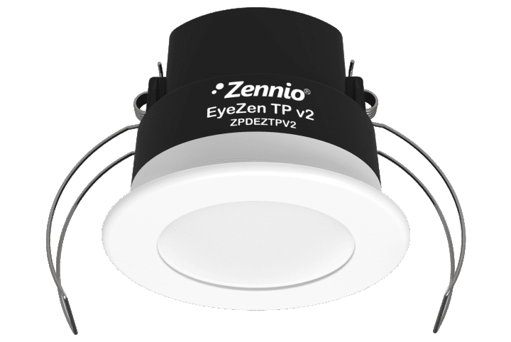 Zennio EyeZen TP v2 KNX motion detector with luminosity sensor for ceiling mounting ZPDEZTPV2W