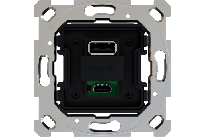 Zennio ZS55 - USB C and A Charger - ZSI2UCA