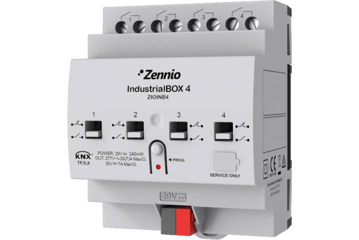 Zennio-IndustrialBOX 4- KNX actuator 4 outputs 20 A - ZIOINB4