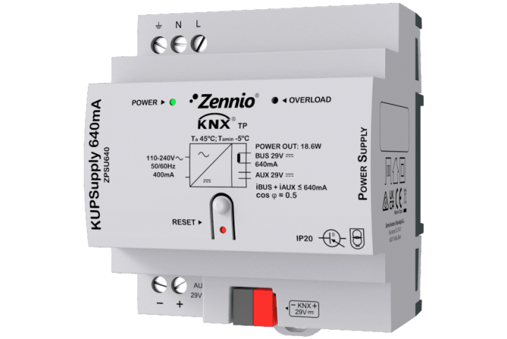 Zennio 640mA KNX power KUPSupply  ZPSU640