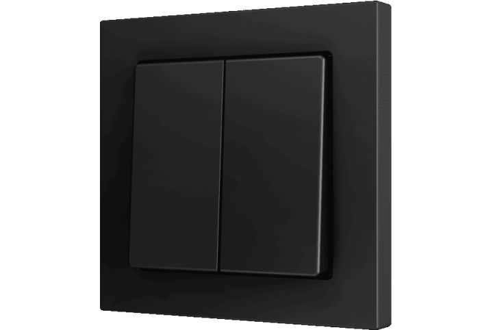 Zennio 2 keys tilt cover Soft push button - ZS55CSOFT2